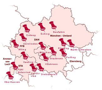 Betreuungsgebiet des HWF München-Starnberg